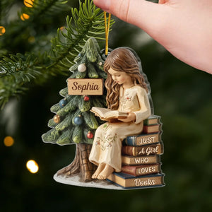 Custom Acrylic Ornament - Personalized Christmas Bookish Gifts For Book Lovers, Bookworms, Readers