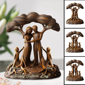 To Us You're The World - Personalized Father Custom Shaped Acrylic Plaque