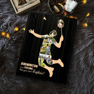 Custom Badminton Player Canvas, Badminton Gifts, Badminton Coach Gift, Personalized Badminton Player Gifts