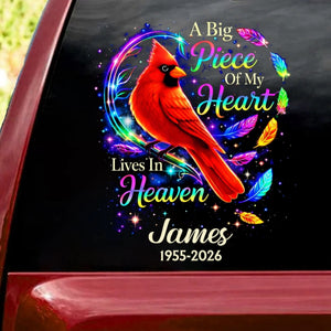 Memorial Gift For Loss Of Loved One β Personalized Cardinal Decal "Forever Loved β My Guardian Angel"