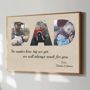 DAD Custom 3 Photo Canvas Gift-Father’s Day Gifts