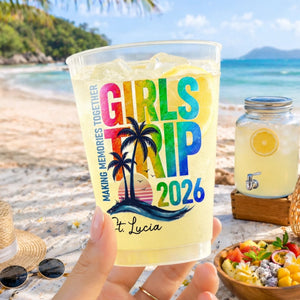 Personalized Summer Party Cups – "Bestie Getaway Fuel" | Gift For Best Friends & Family