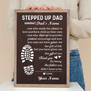 Personalized "Stepped Up Dad"  Canvas - Customizable Names