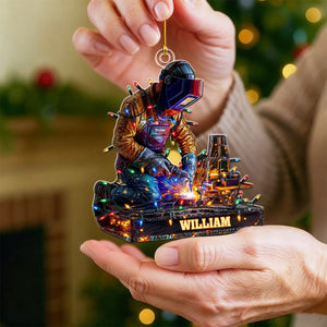 Proud Welder - Personalized Ornament, Christmas Gift for Welder