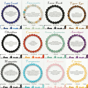 Gemstone Bracelet with Card