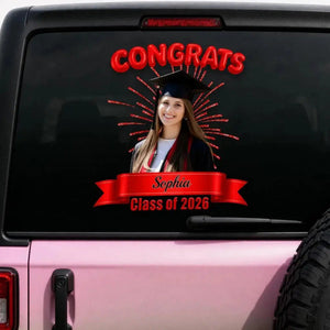 Proud Graduate? Show Them Off – Personalized Custom Photo Car Decal for Class of 2026