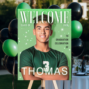 Custom Photo Graduation Welcome Sign - Personalized Magazine Canvas Graduation Gifts