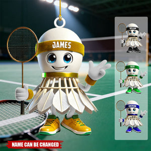 Personalized Badminton Christmas Ornament, Badminton Lover Christmas Gift