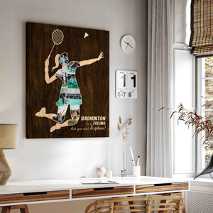 Custom Badminton Player Canvas, Badminton Gifts, Badminton Coach Gift, Personalized Badminton Player Gifts