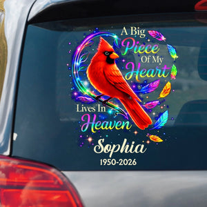 Memorial Gift For Loss Of Loved One β Personalized Cardinal Decal "Forever Loved β My Guardian Angel"