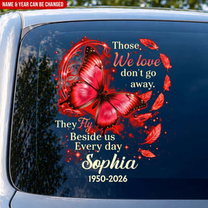 "A Big Piece Of My Heart Lives In Heaven" β Butterfly Personalized Decal | Memorial Gift For Loss Of Loved One