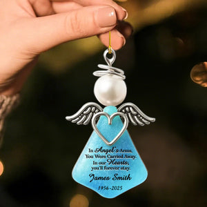 In Angel's Arms Memorial Personalized Acrylic Ornament