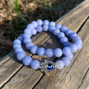 Evil Eye Elastic Bracelet,Crystal Bead Bracelet,Healing Crystals