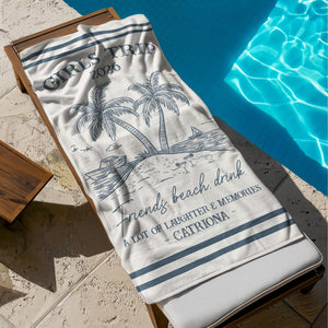 Girls Trip 2026 Gift – Personalized Beach Towel For Best Friends & Bachelorette Parties