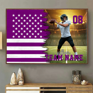 Personalize Custom Poster Canvas American Football Game Day Gift For Sport Family