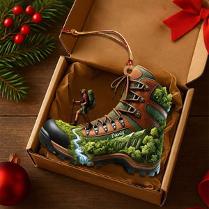 Custom Name Hiking shoes Personalized Ornament,Christmas Gift for Hiking Lovers