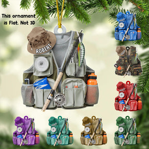 Personalized Bass Fishing Acrylic Ornament Fisherman Keepsake