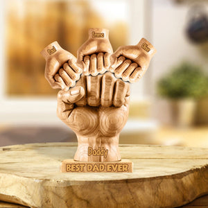 Best Dad Ever - Personalized Father Custom Shaped Acrylic Plaque For Father Gift