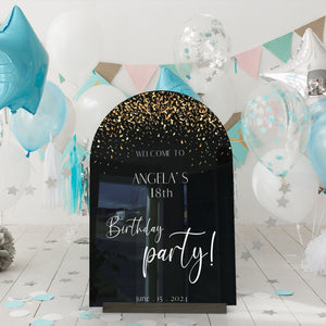 Personalized Welcome Sign for Birthday Party, Frosted Acriylic Birthday Sign, Birthday Decorations