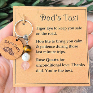 DADS TAXI crystal keyring. funny novelty gift for dad,driving test,Fathers day