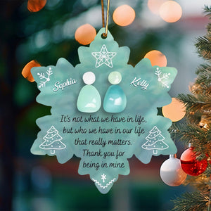 Snowflake Eternal Friendship, Personalized Acrylic Ornament, Gift For Besties, Friends