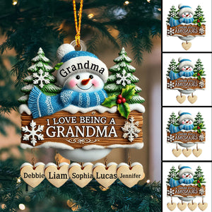 I Love Being Grandma Home Decor Personalized Christmas Ornament