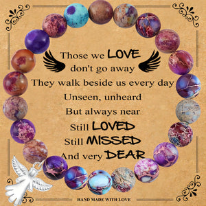 Guardian Angel Gift, Little Hug from Heaven Natural Stone Angel Bracelet