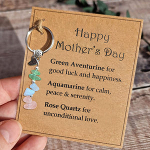 Personalized Crystal Keyring Gift For Mother's Day