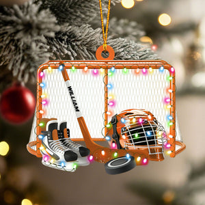 Personalized Ice Hockey Ornament, Gift For Hockey Players