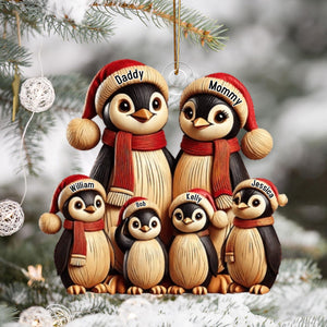 Penguin Family - Personalized Ornament Gift for Family