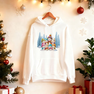 Christmas Blue Vibe Snowman Grandma - Personalized Hoodie - Christmas Gift for Grandma