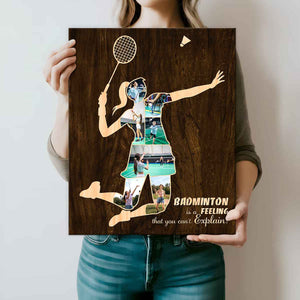 Custom Badminton Player Canvas, Badminton Gifts, Badminton Coach Gift, Personalized Badminton Player Gifts