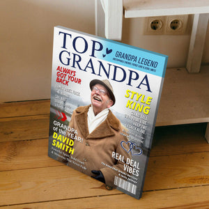 Personalized Grandpa Magazine Cover Poster Gifts for Grandpa from Grandkids