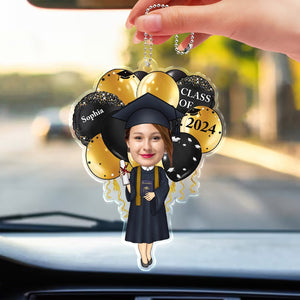 Personalized Acrylic Ornament - Graduation Memory Hanger With Your Photo - Gift For Friends, Children