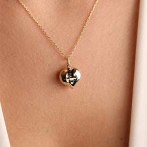 Personalized Tiny Heart Cremation Ash Urn Pendant Necklace Memorial Gift For Dog/Pet Lovers