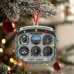 Personalized Gifts For Pilot Christmas Ornament - Flight Instruments Six Pack