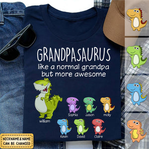 Personalized Grandpasaurus Like A Normal Grandpa But More Awesome Pure Cotton T-Shirt