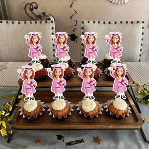 Custom Preschool Kindergarten Graduation - Personalized Cupcake Toppers