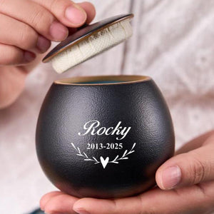 Personalized Pet Cremation,Pet Paw Urn Cat with Name and Date