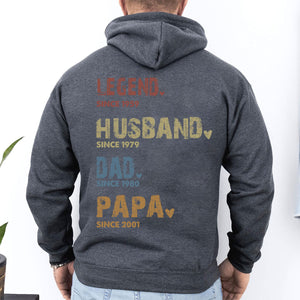Personalized Birthday Gifts For Dad, Grandpa - Generations Of Love In One Heart Pure cotton hoodie