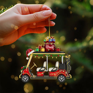 Golf Cart Ornament - Personalized Gifts For Golf Lovers