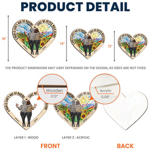 Mother And Daughter Forever Linked Together - Personalized Wood And Acrylic Wood Sign