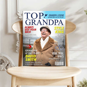 Personalized Grandpa Magazine Cover Poster Gifts for Grandpa from Grandkids