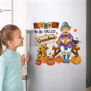 Personalized Gift For Grandma Blessed To Be Called Grandma Fall Decal