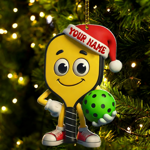 Personalized Pickleball Christmas Acrylic Ornament