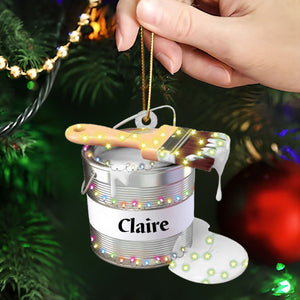 Personalized Painter Christmas Ornament, Gift for Artists