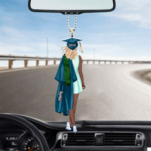 Class Of 2024 Senior Back View Graduation Personalized Acrylic Ornament