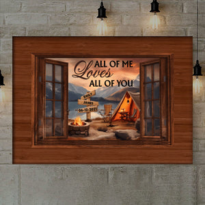 My Favorite Place In All The World Is Next To You Personalized Canvas