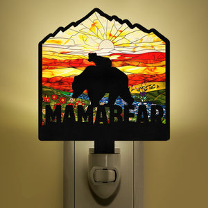Mama Bear - Personalized Wood And Acrylic Night Light