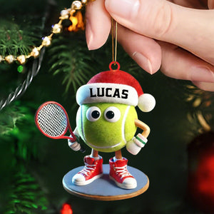 Personalized Custom Name Tennis Ornament, Tennis Christmas Gift